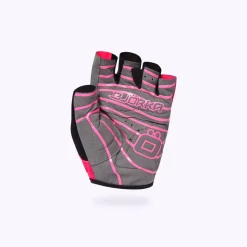 Bjorka Wielerhandschoen Isoard Pink Fluo/Black