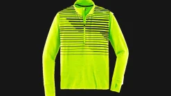 Brooks Men's Dash 1/2 zip heather Oxford [nightlife macro]