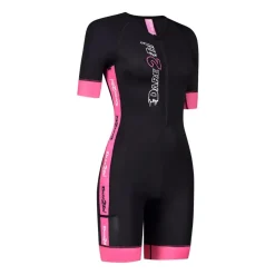 Dare2Tri Woman's Coolmax short sleeve tri-suit Black-pink