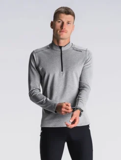 Fusion mens C3 zip neck grey