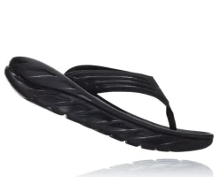 Hoka One One Men's Ora recovery flip - herstel slippers - black / dark gull gray