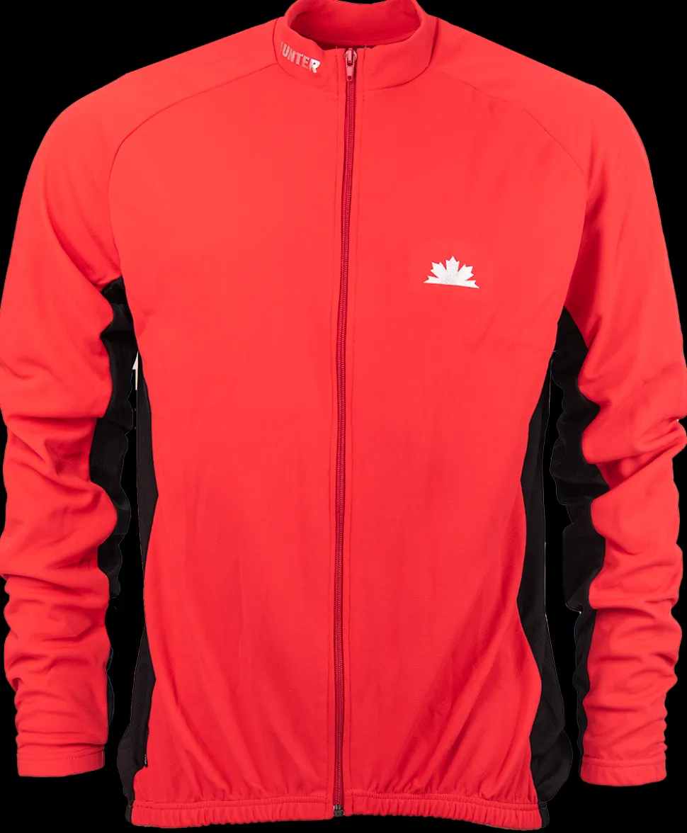 Hunter 2nd Layer Jack Fijn Rood/Zwart