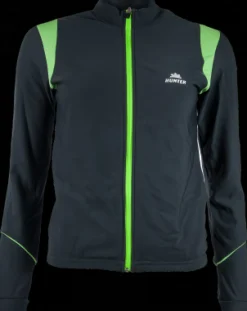 Hunter Performance Warming up jack antracite/ titanium groene rits
