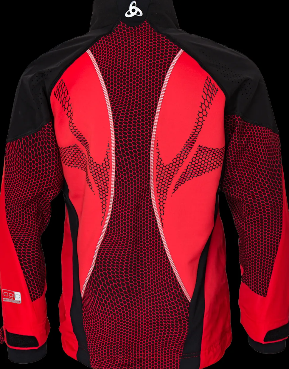 Odlo Jacket Frequency Web Rood/Zwart KIDS