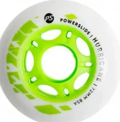 Powerslide Hurricane 72mm wit/groen