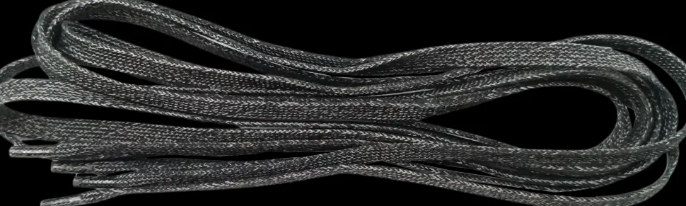 Raps veters 180cm zwart/grijs