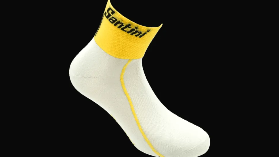 Santini Fietssokken Calzino WitGeel